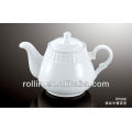 Guangzhou hotel and restaurant supplier white square vein decoration crockery tea pot